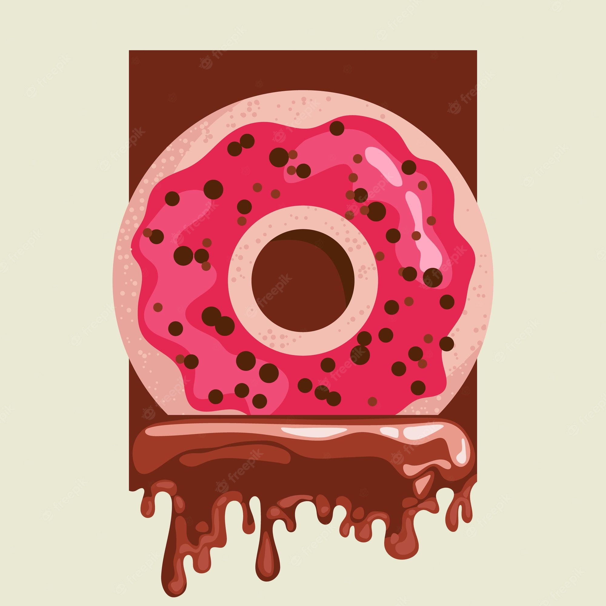 Donut Drip Design Wallpapers