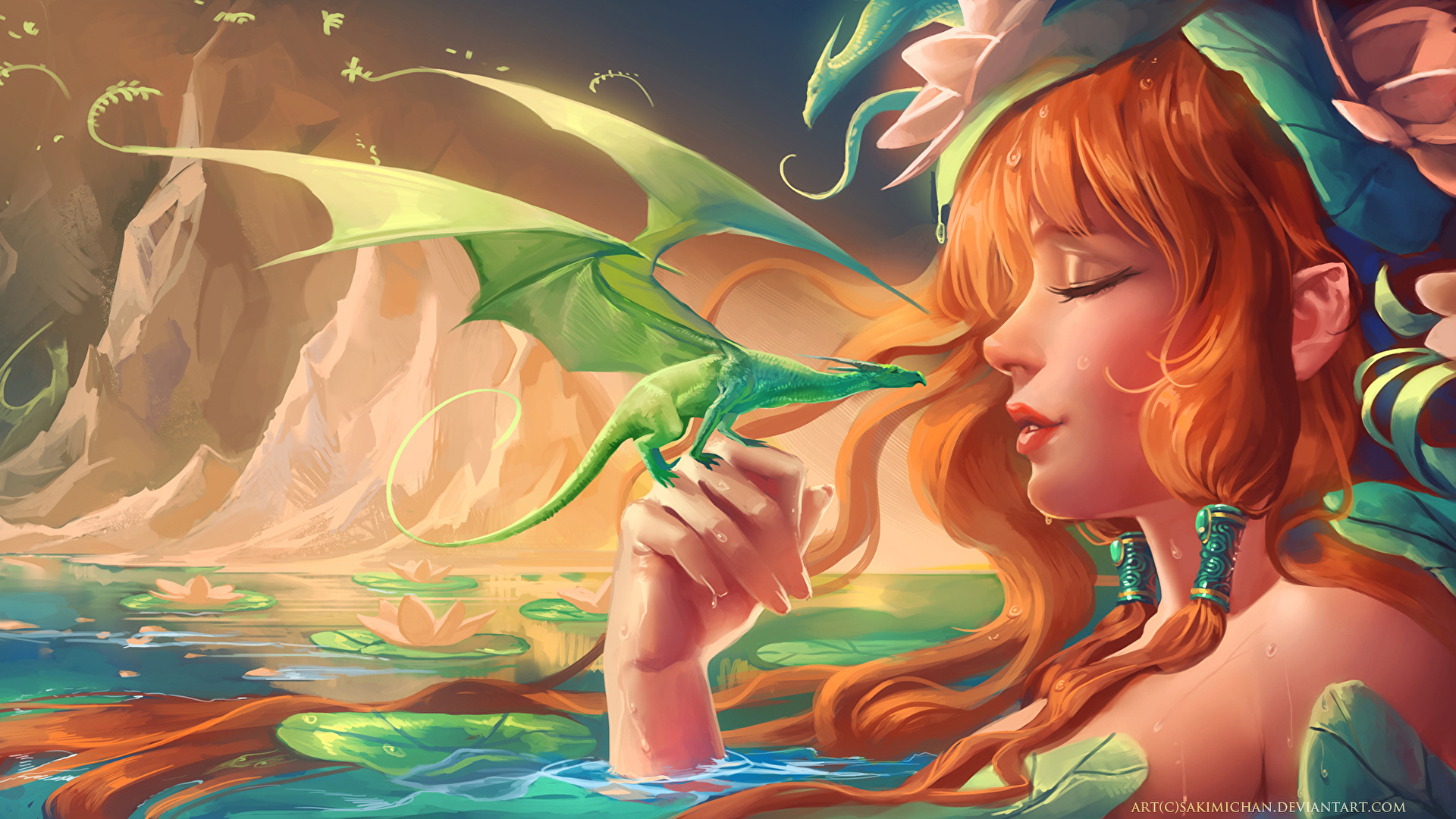 Dragons And Women Wallpapers