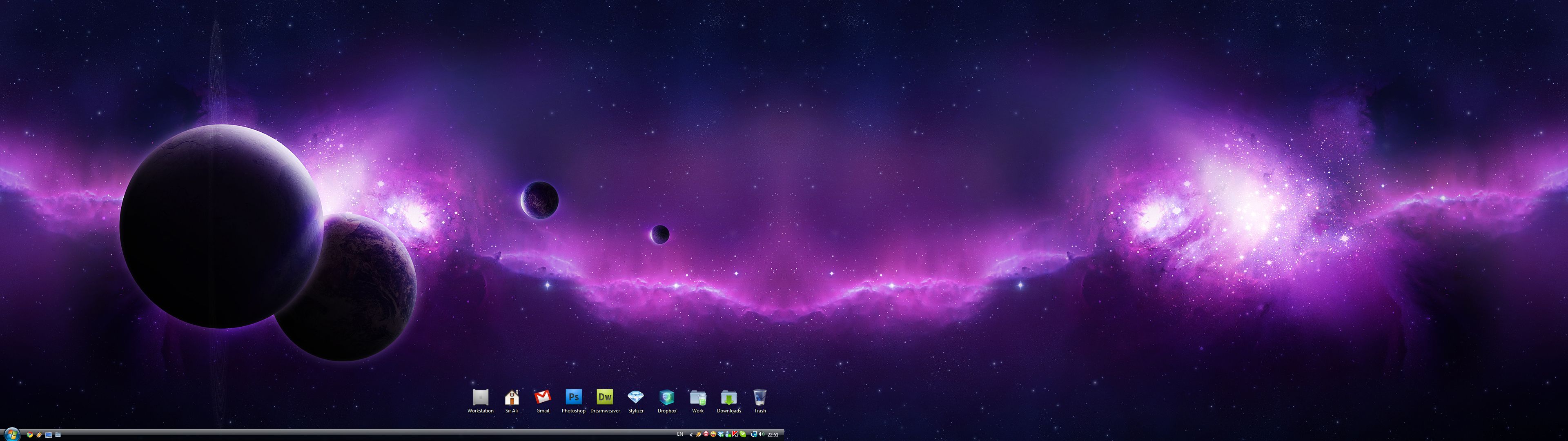 Dual Monitor Purple Wallpapers