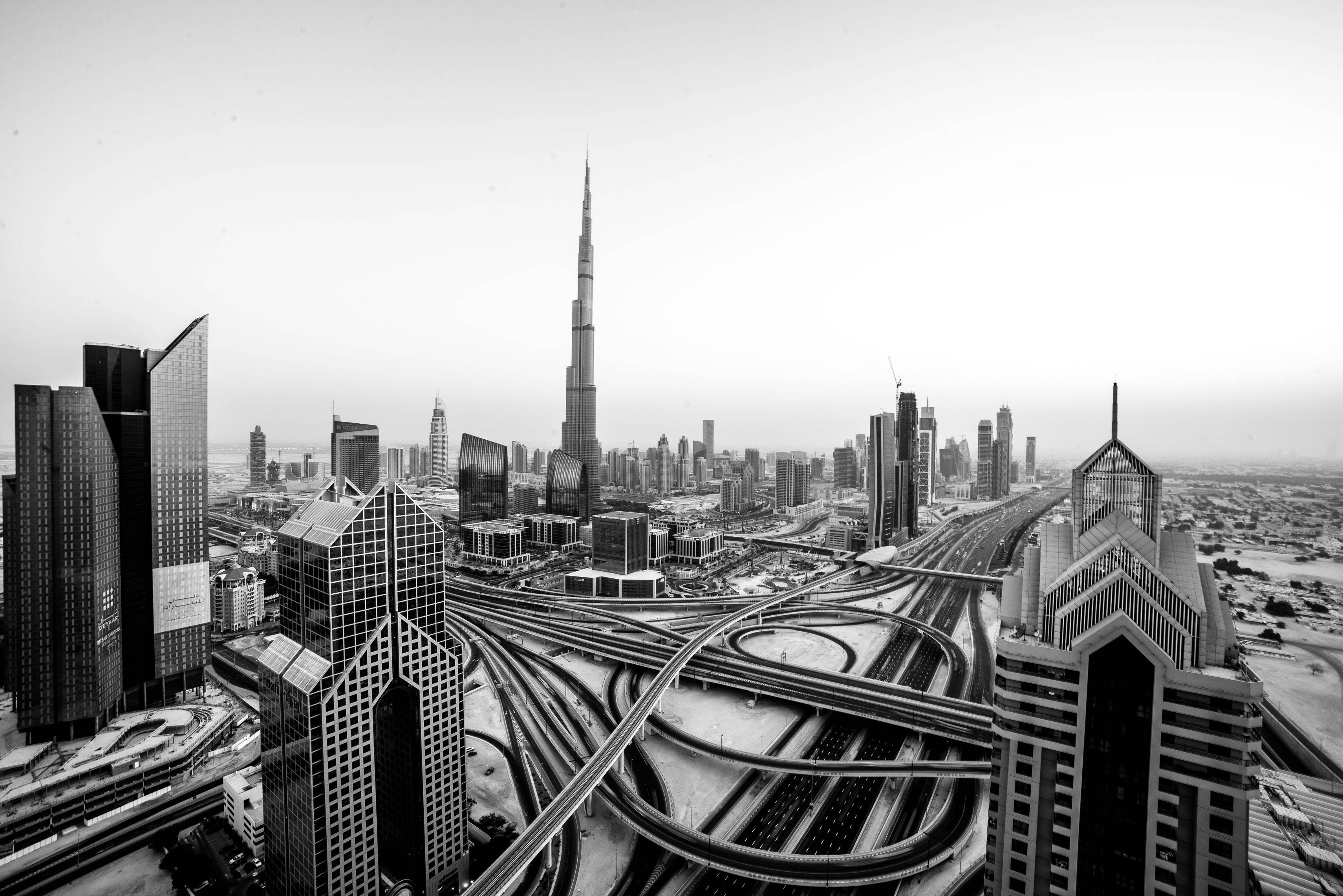 Dubai Black And White Wallpapers