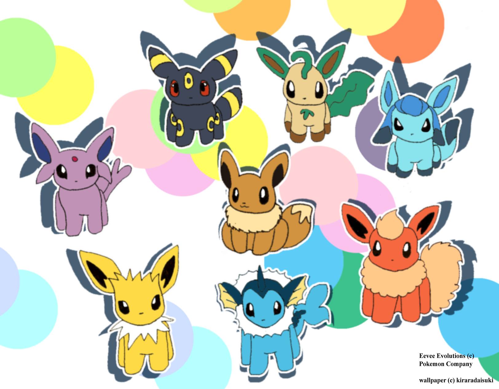 Eevee Evolution Kawaii Wallpapers