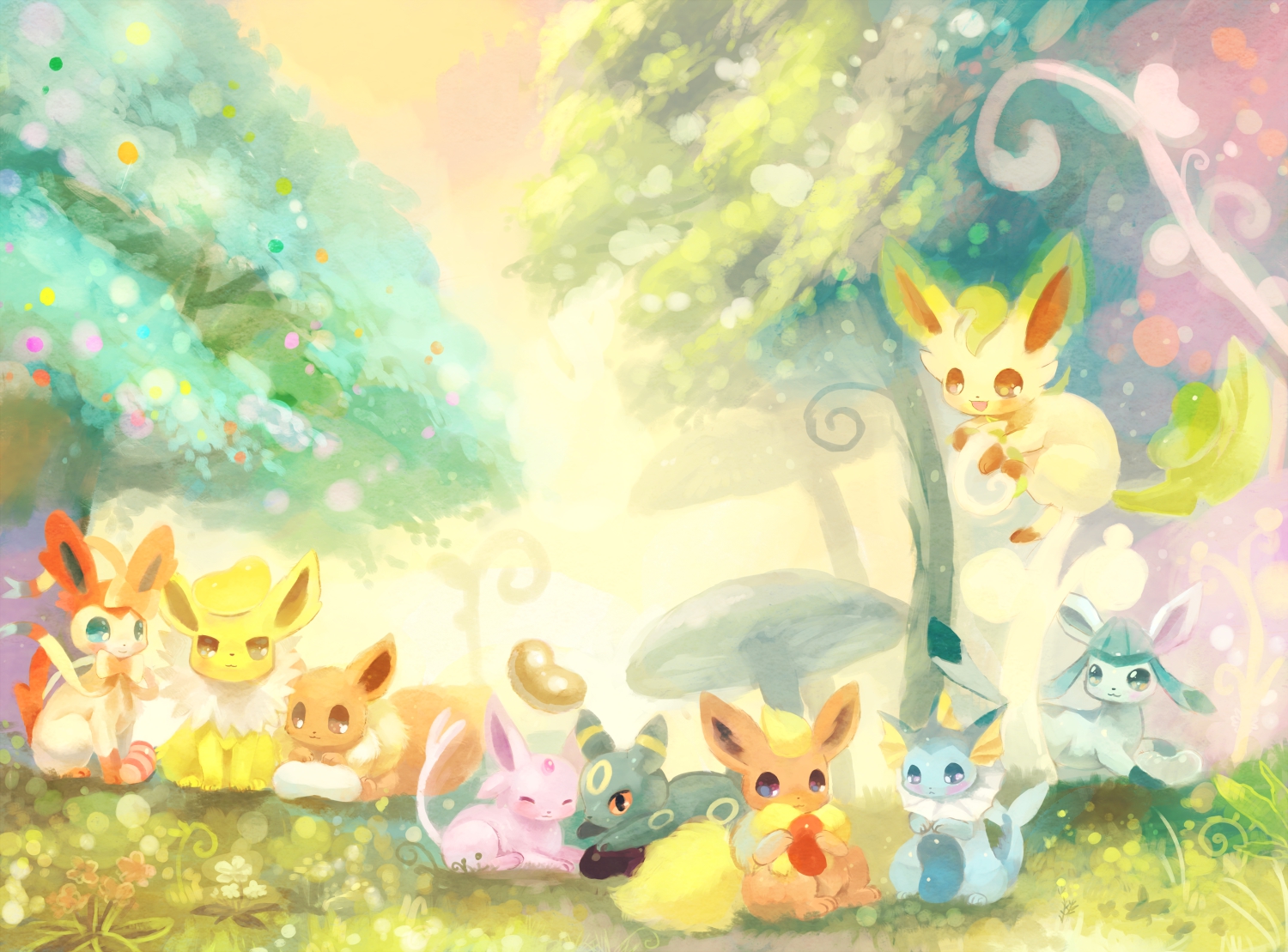 Eeveelutions Chibi Wallpapers