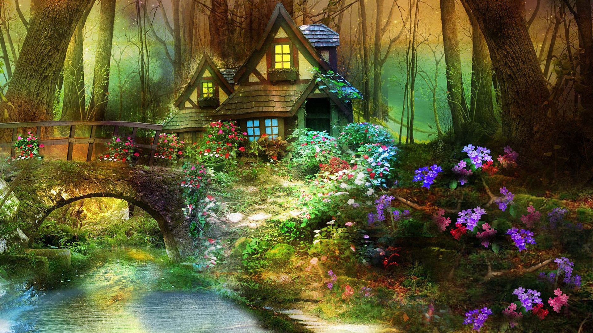 Enchanted Forest With Fairies Wallpapers