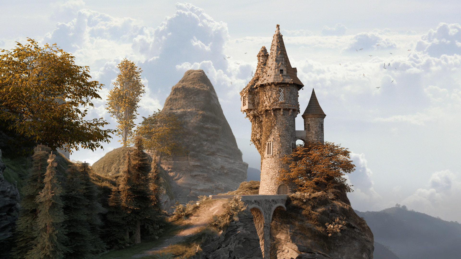 Fantasy Abandoned Castle Wallpapers