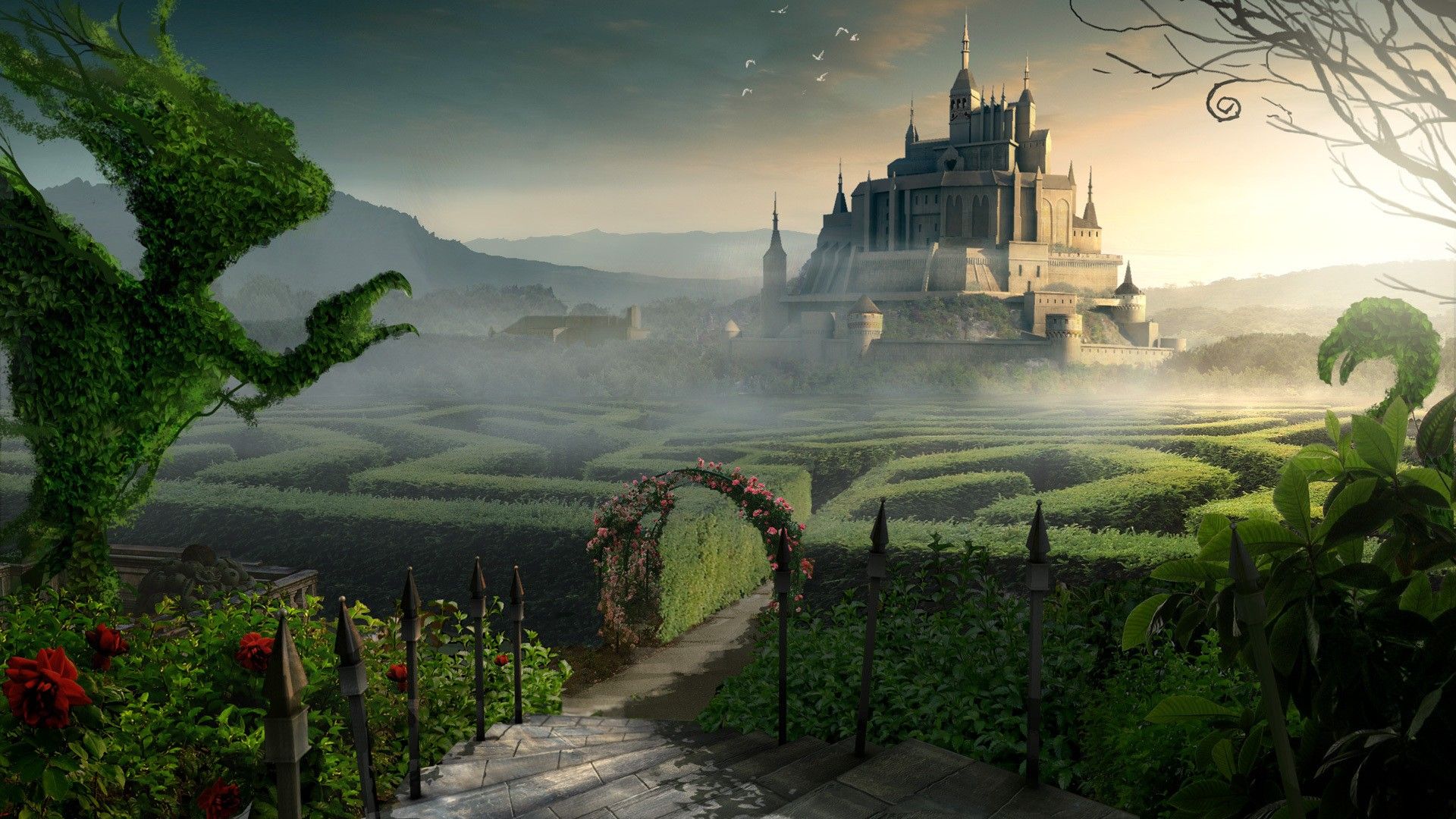 Fantasy Castle Landscape Wallpapers