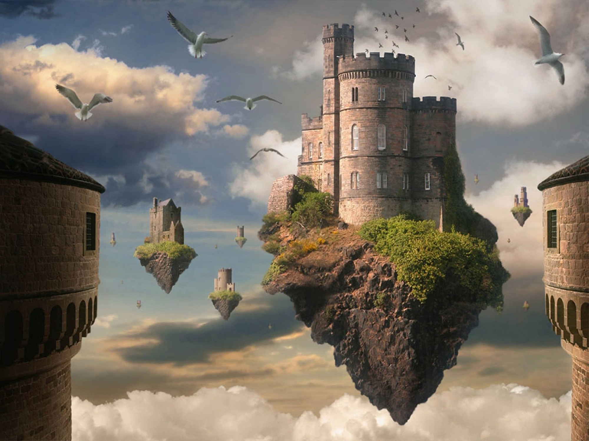 Fantasy Castle Landscape Wallpapers