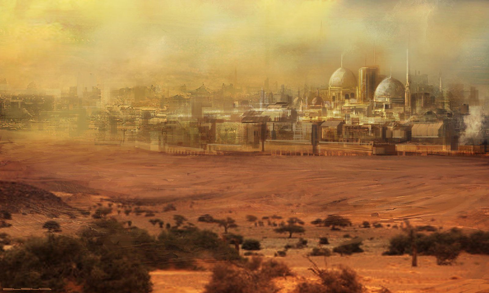 Fantasy Desert City Wallpapers