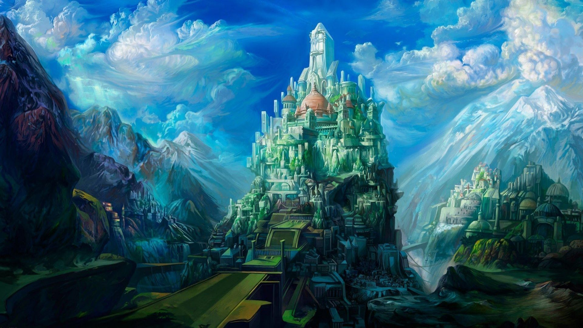 Fantasy Water Castle Wallpapers