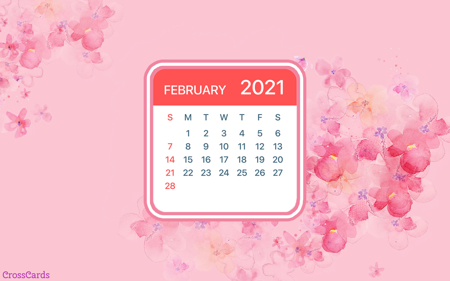 February 2021 Calendar Desktop Wallpapers