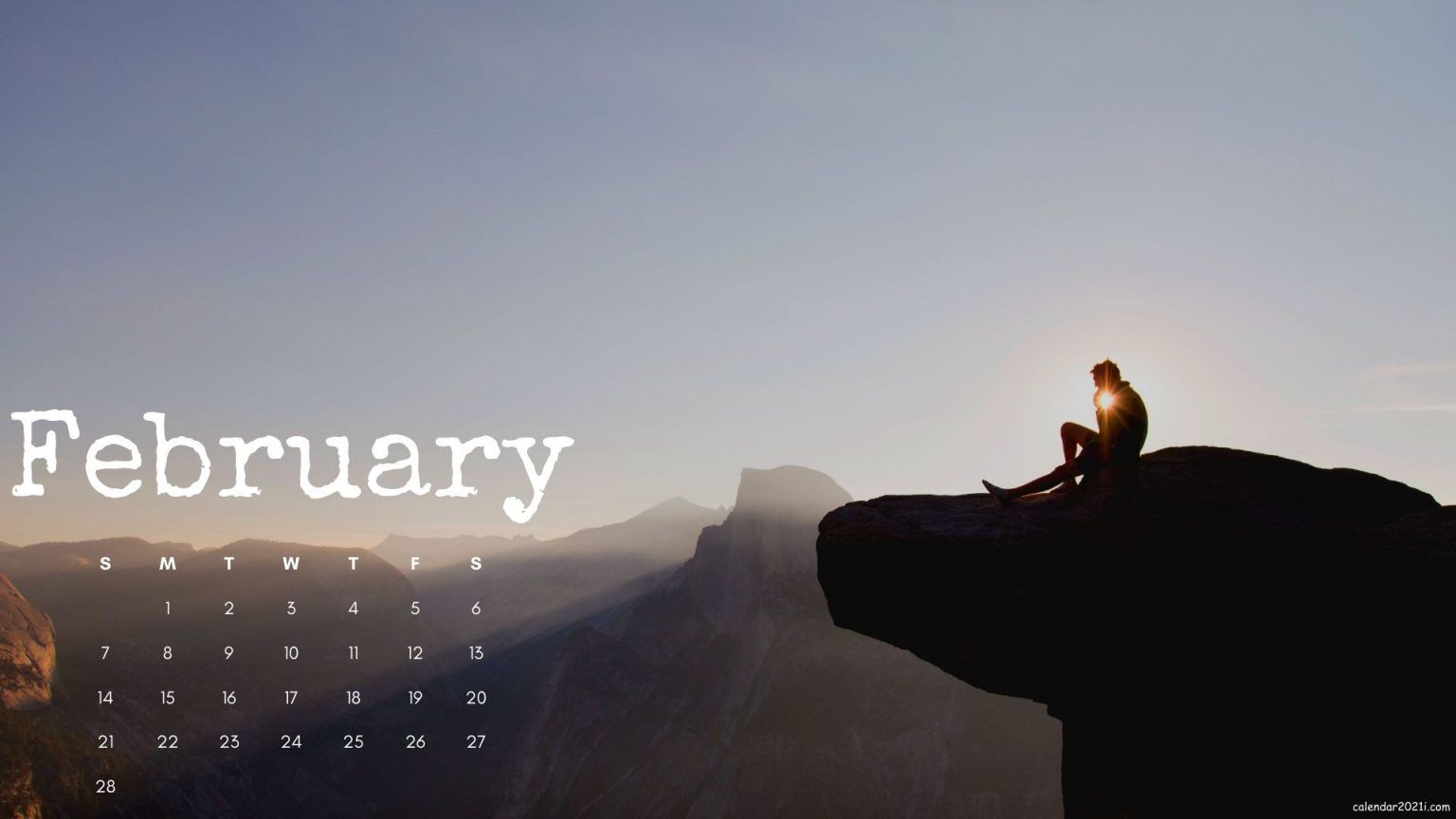 February 2021 Calendar Desktop Wallpapers