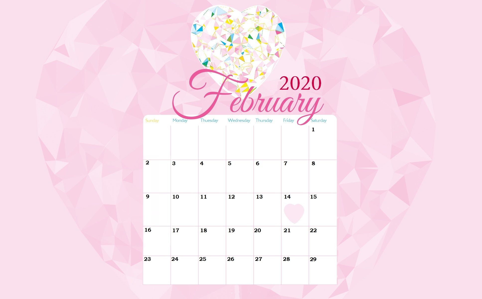 February 2021 Calendar Desktop Wallpapers