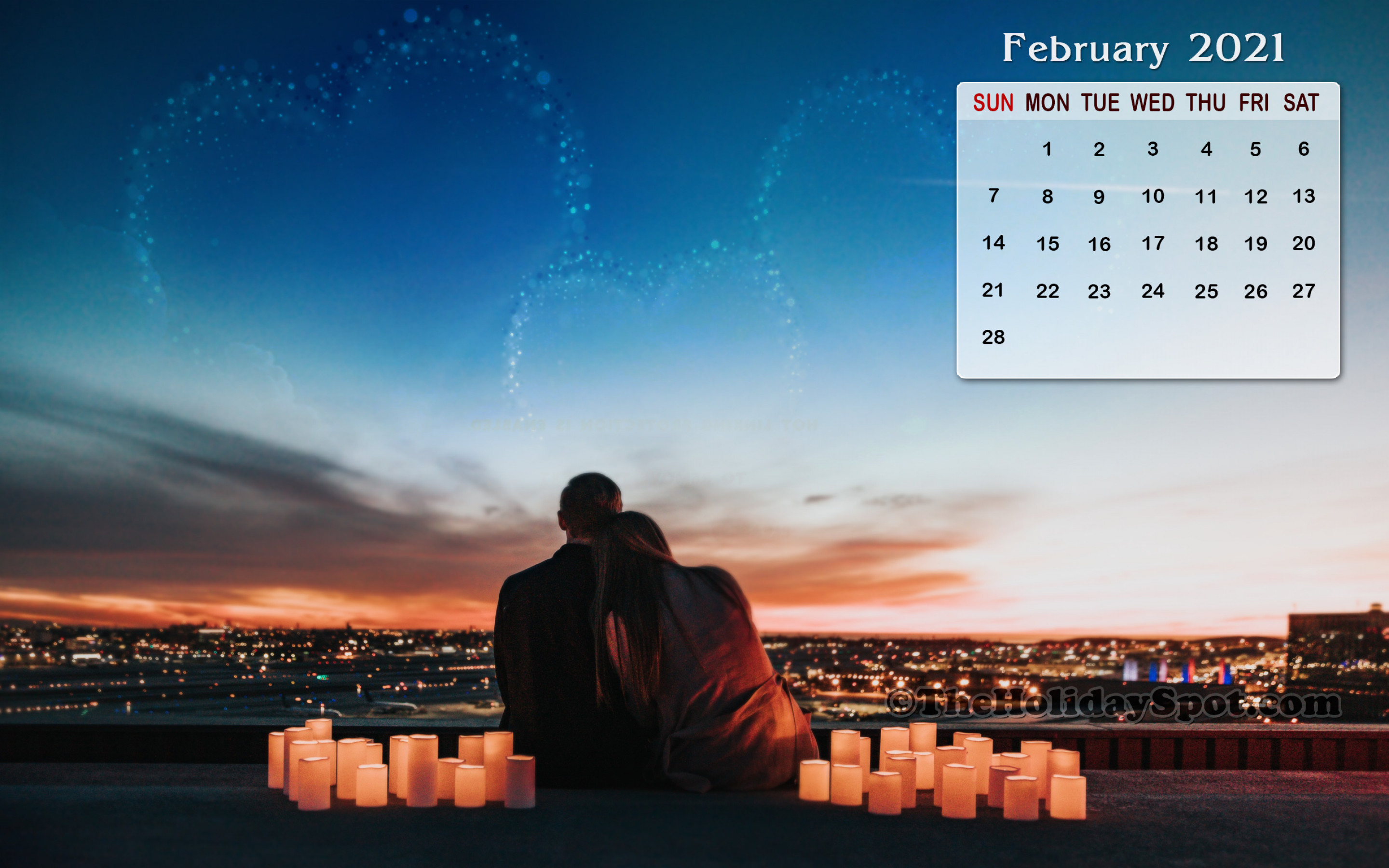 February 2021 Calendar Desktop Wallpapers