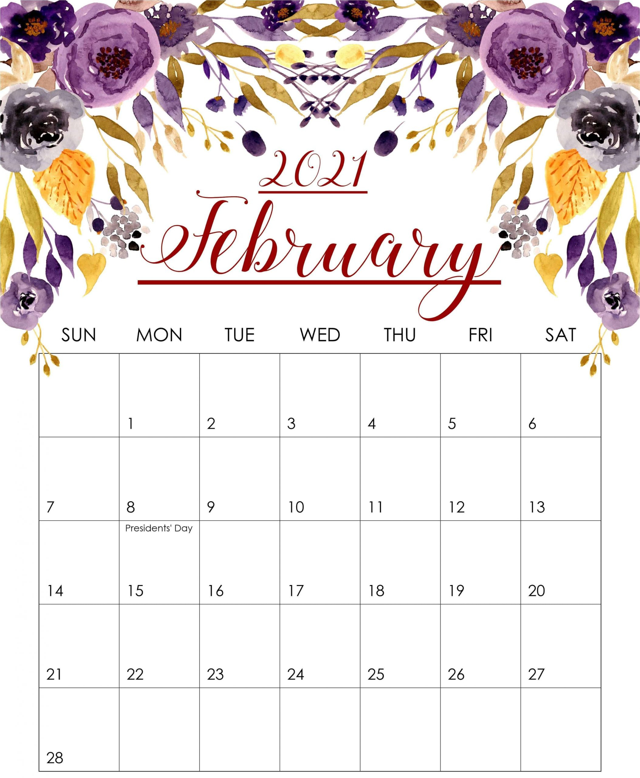 February 2021 Calendar Wallpapers