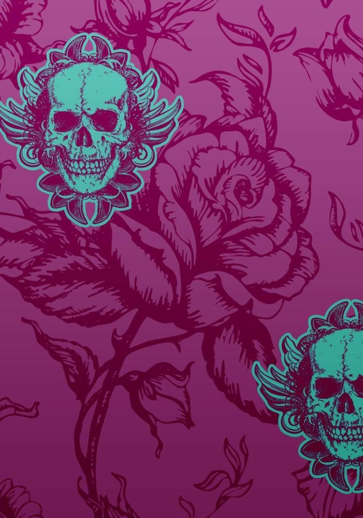 Feminine Skull And Roses Wallpapers