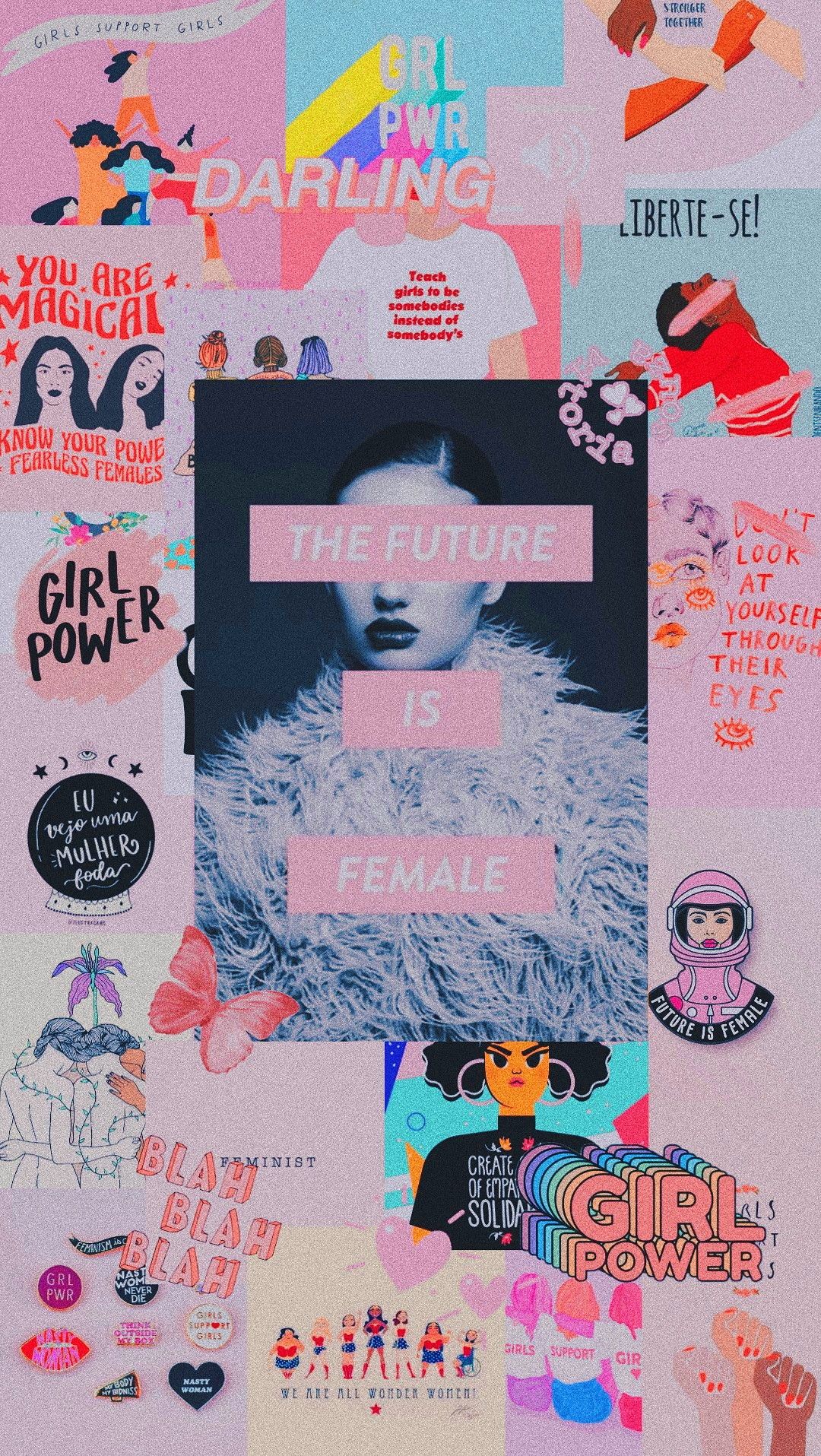 Feminist Collage Wallpapers