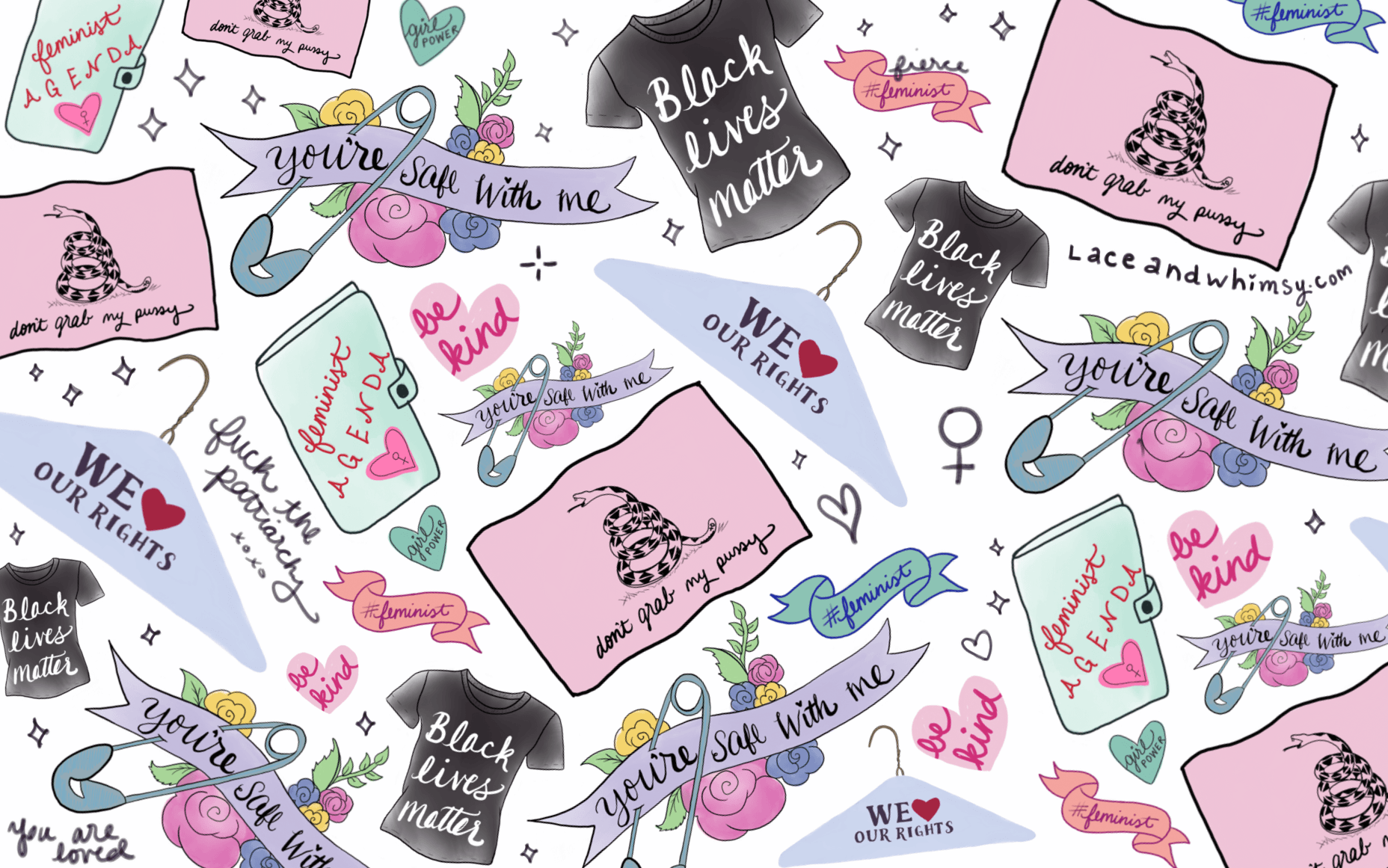 Feminist Collage Wallpapers