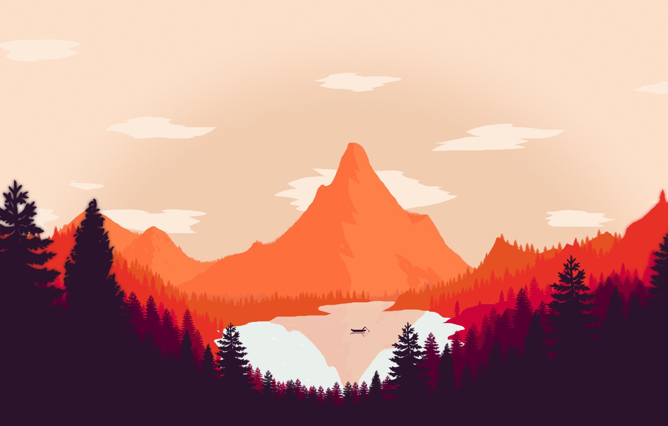 Firewatch Art Style Wallpapers