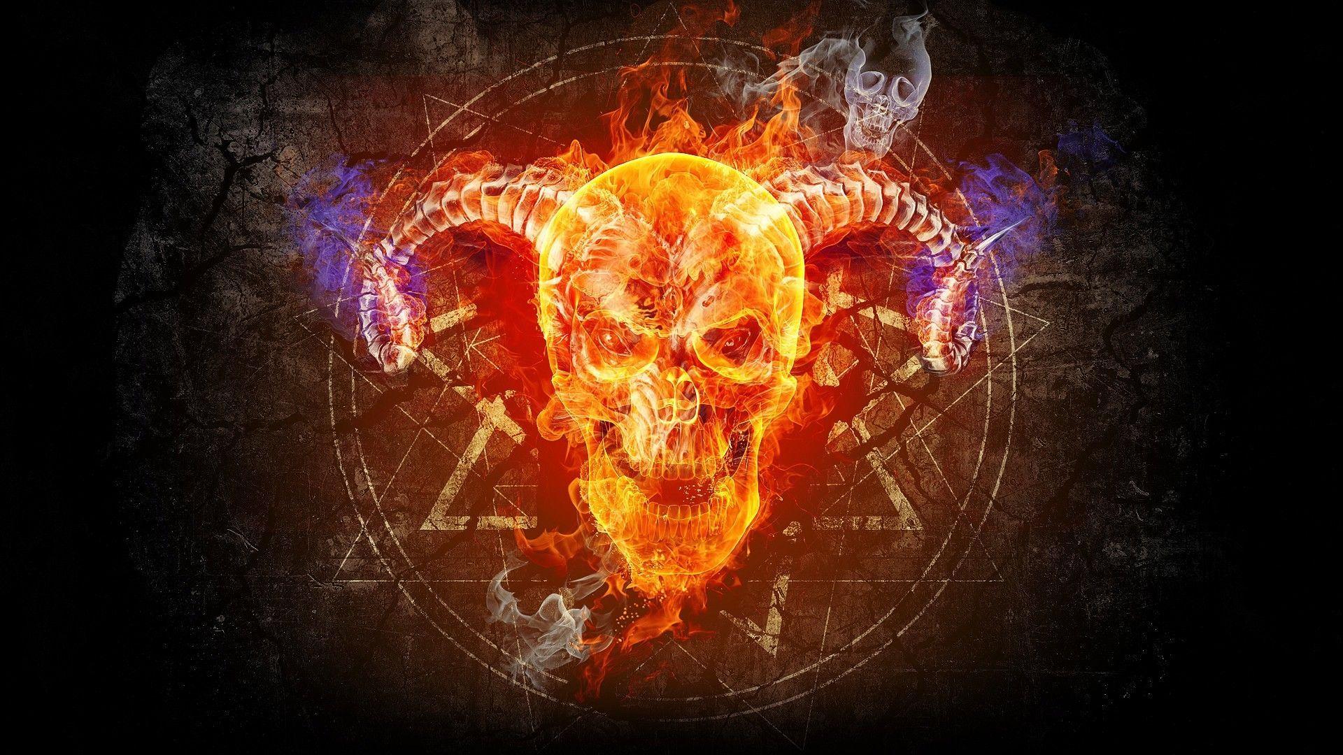 Flame Skull Wallpapers