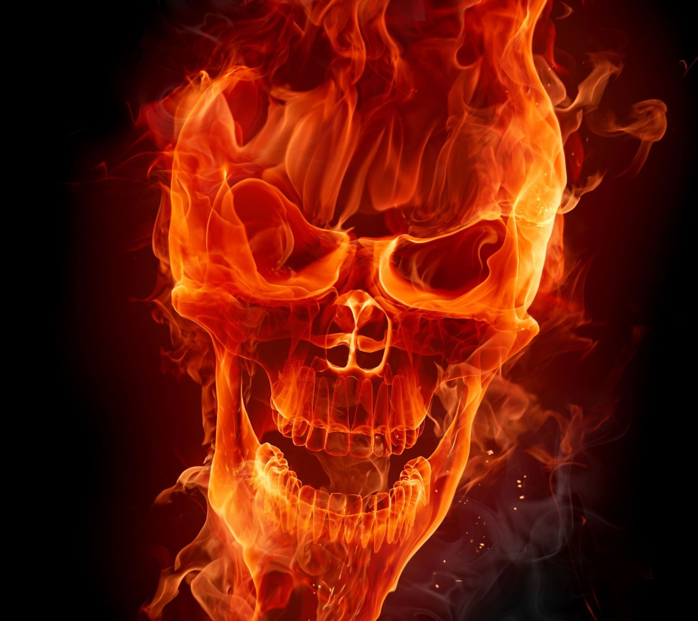 Flaming Demon Skull Wallpapers