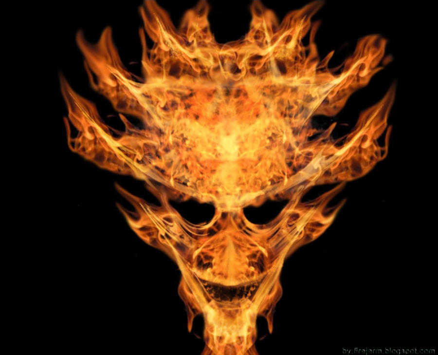 Flaming Demon Skull Wallpapers