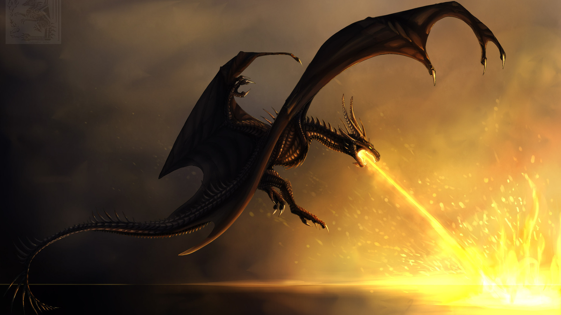 Flaming Dragon Wallpapers