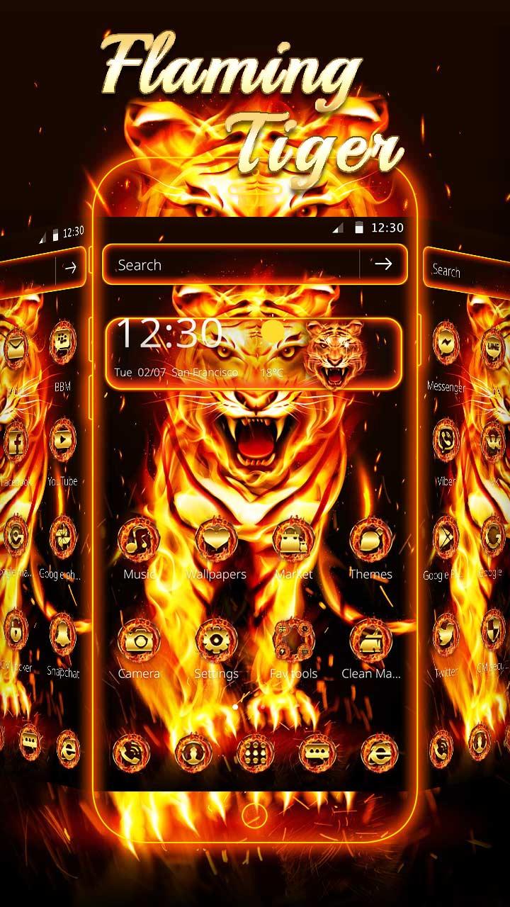 Flaming Tiger Wallpapers