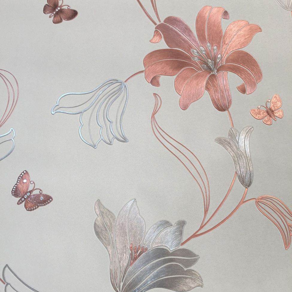 Floral Metallic Wallpapers