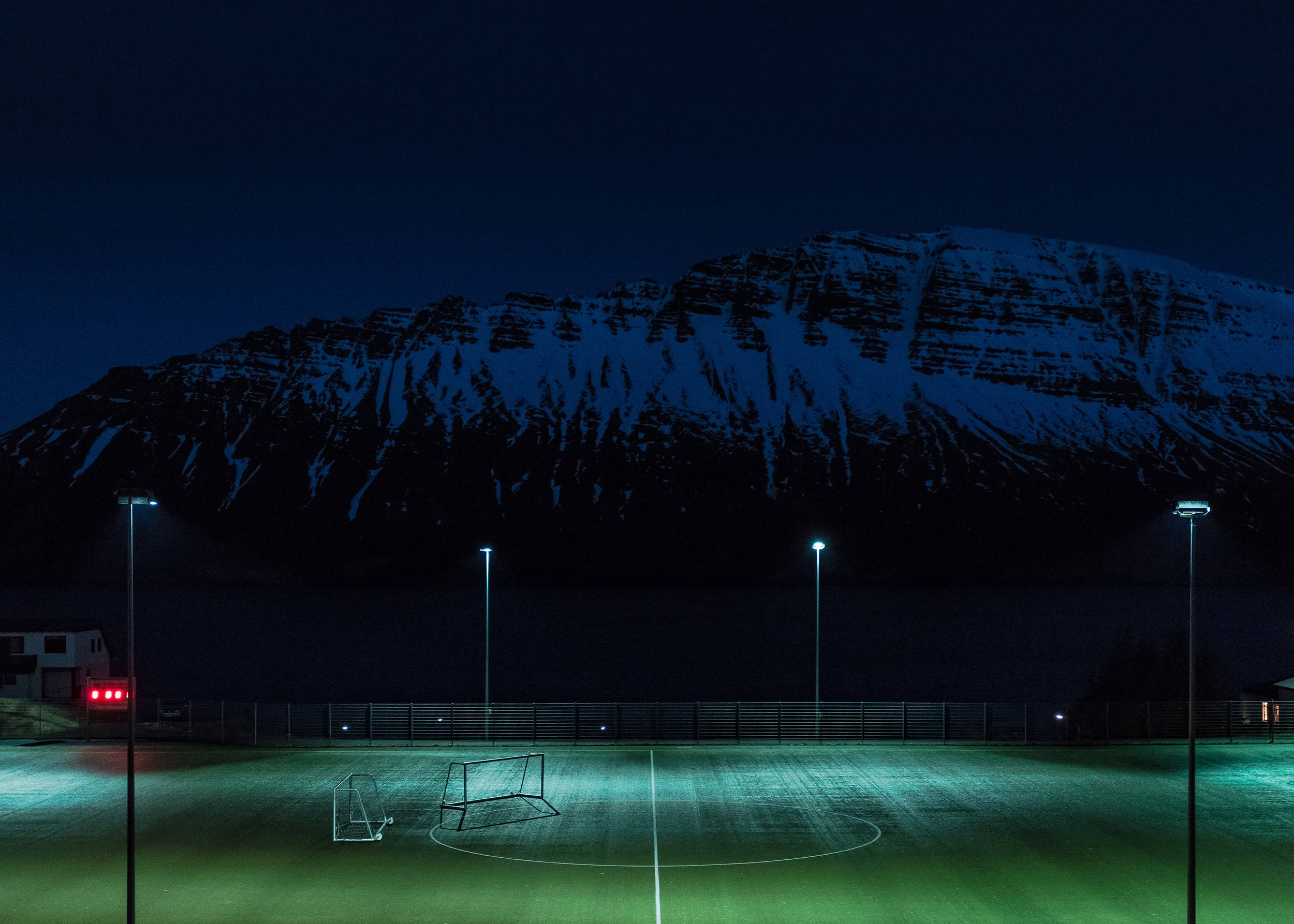 Football Field At Night Wallpapers