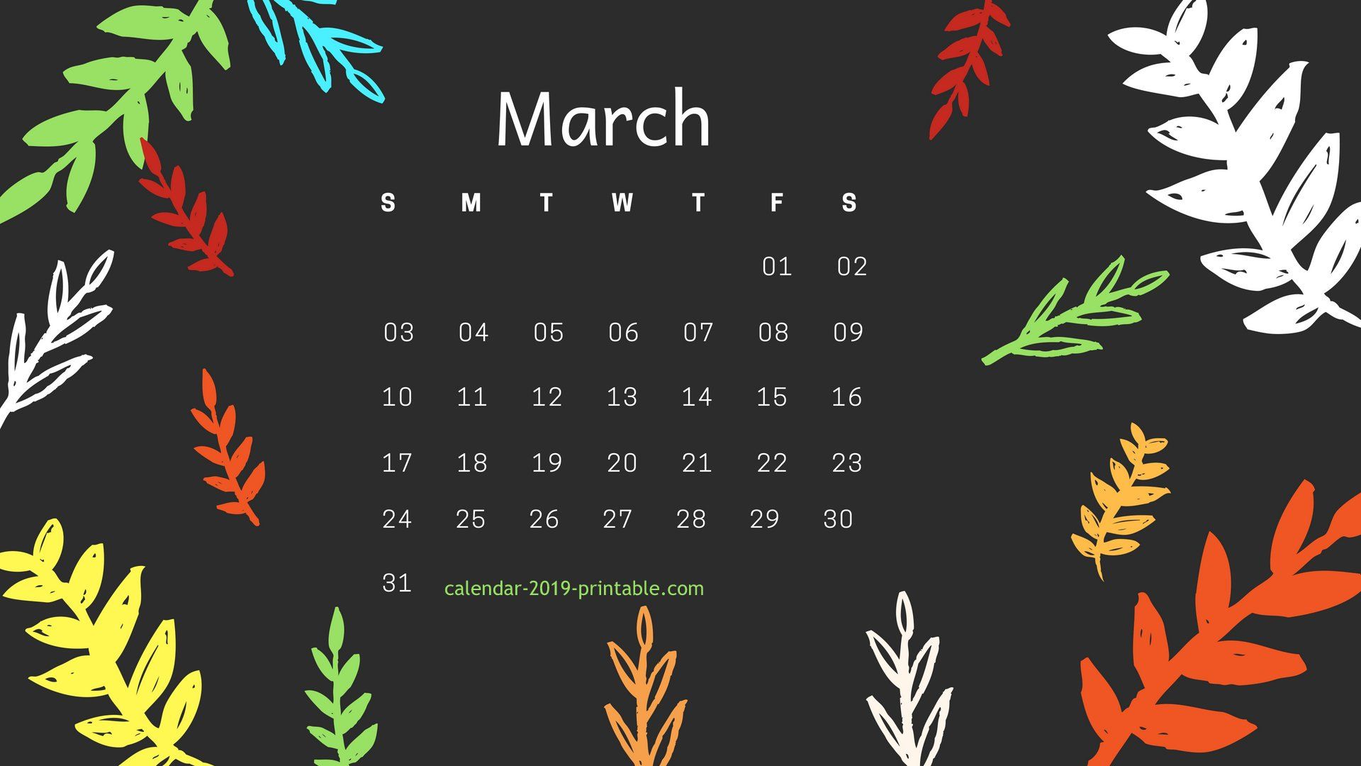 Free Desktop Calendar 2019 Wallpapers