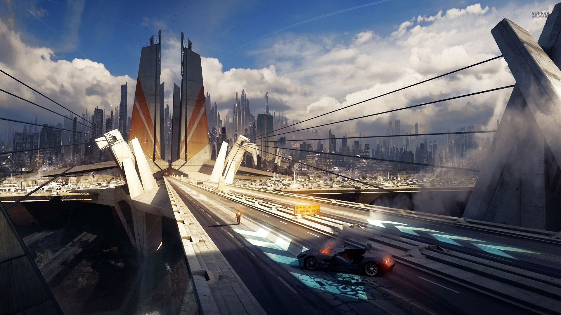 Futuristic City Landscape Wallpapers