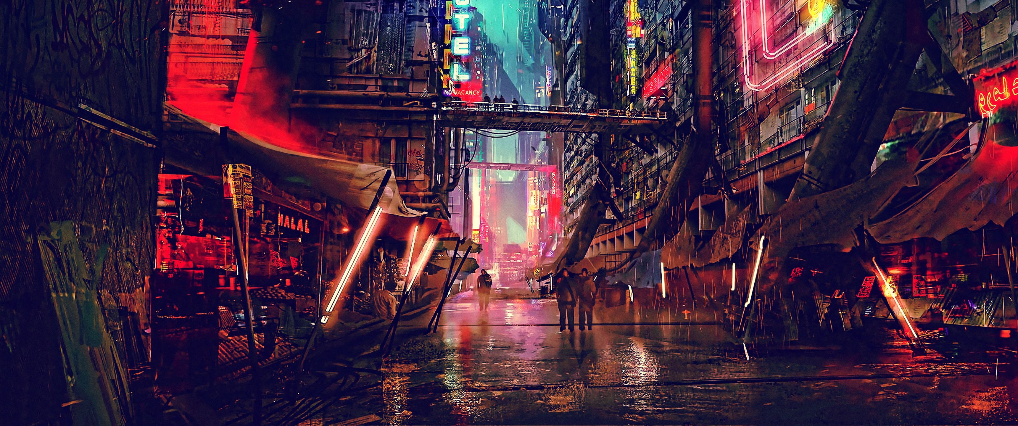 Futuristic City Streets Wallpapers