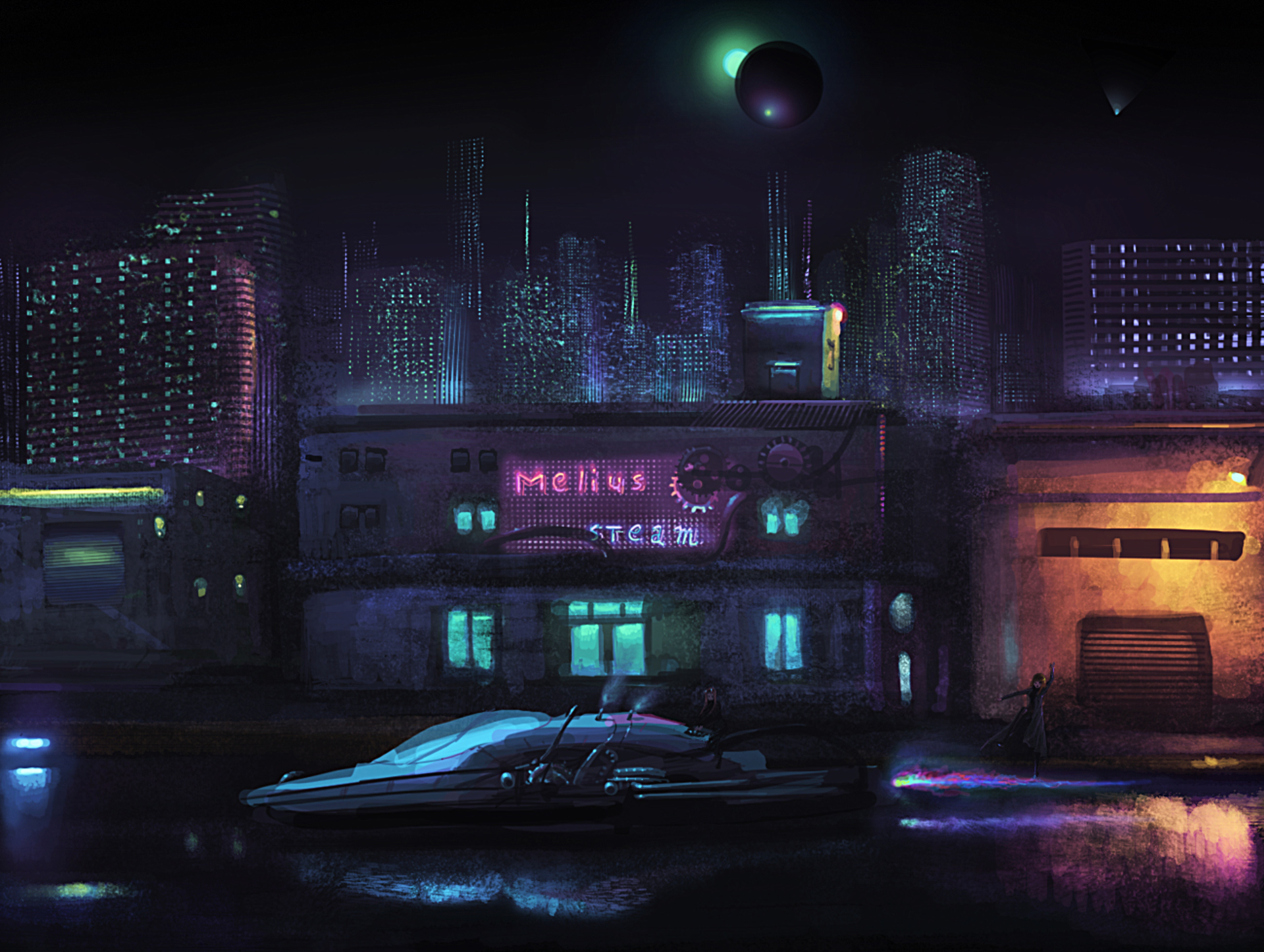 Futuristic City Night Wallpapers