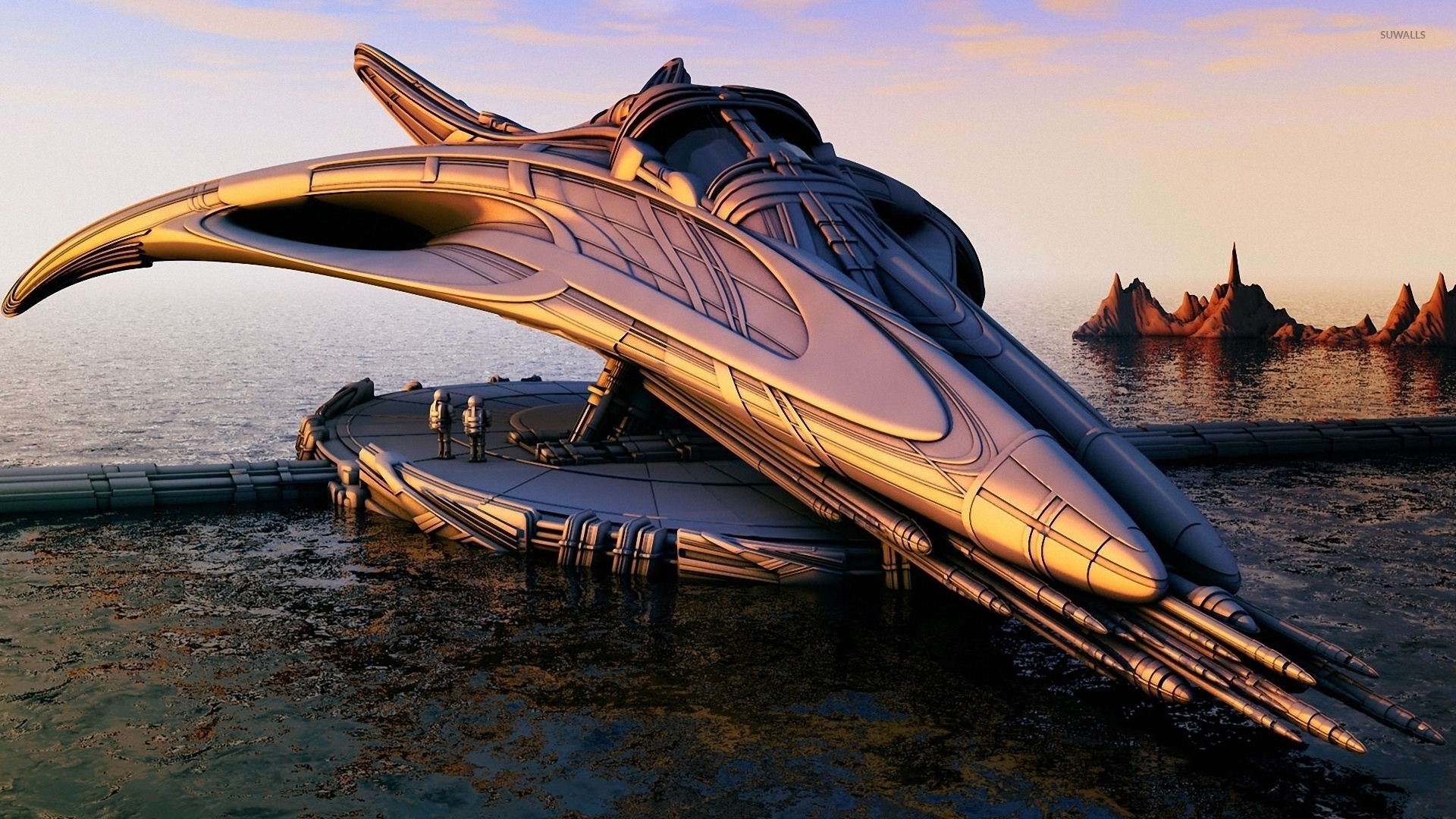 Futuristic Spaceship Wallpapers