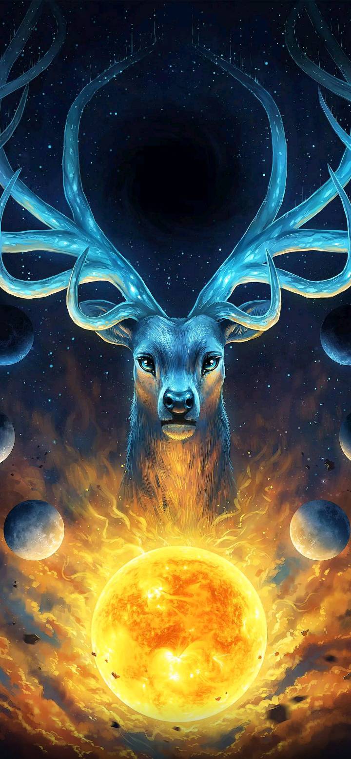 Galaxy Deer Wallpapers