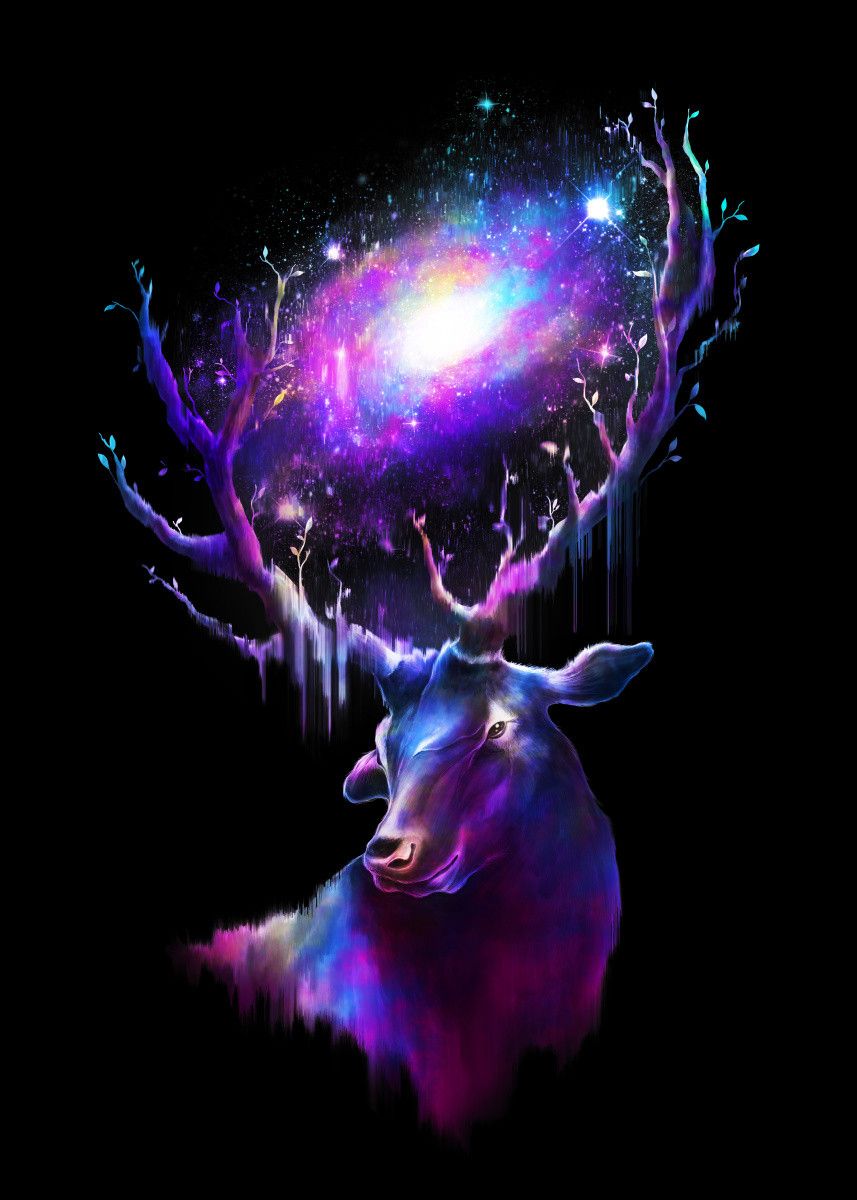 Galaxy Deer Wallpapers