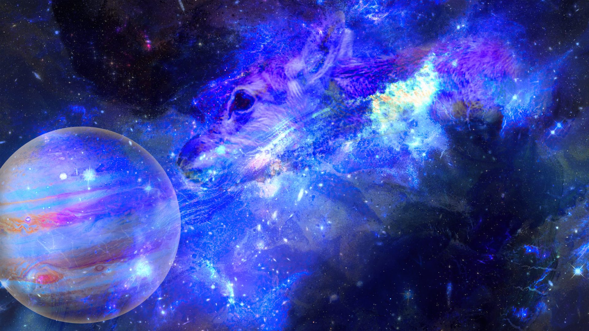 Galaxy Deer Wallpapers