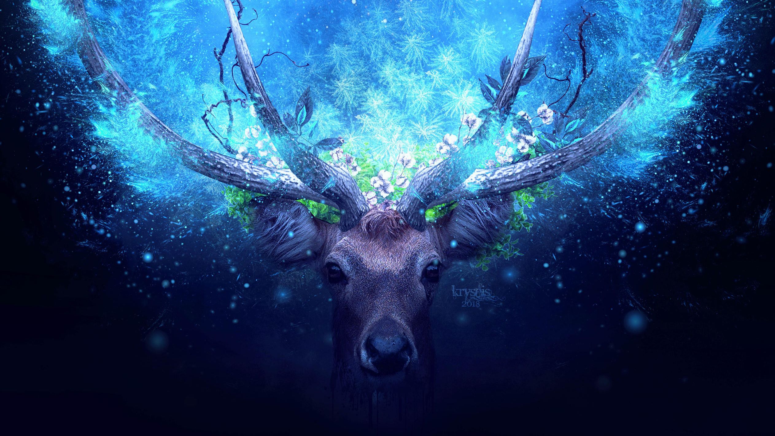 Galaxy Deer Wallpapers