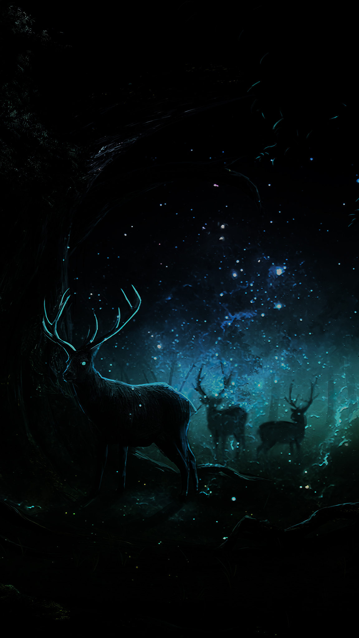 Galaxy Deer Wallpapers