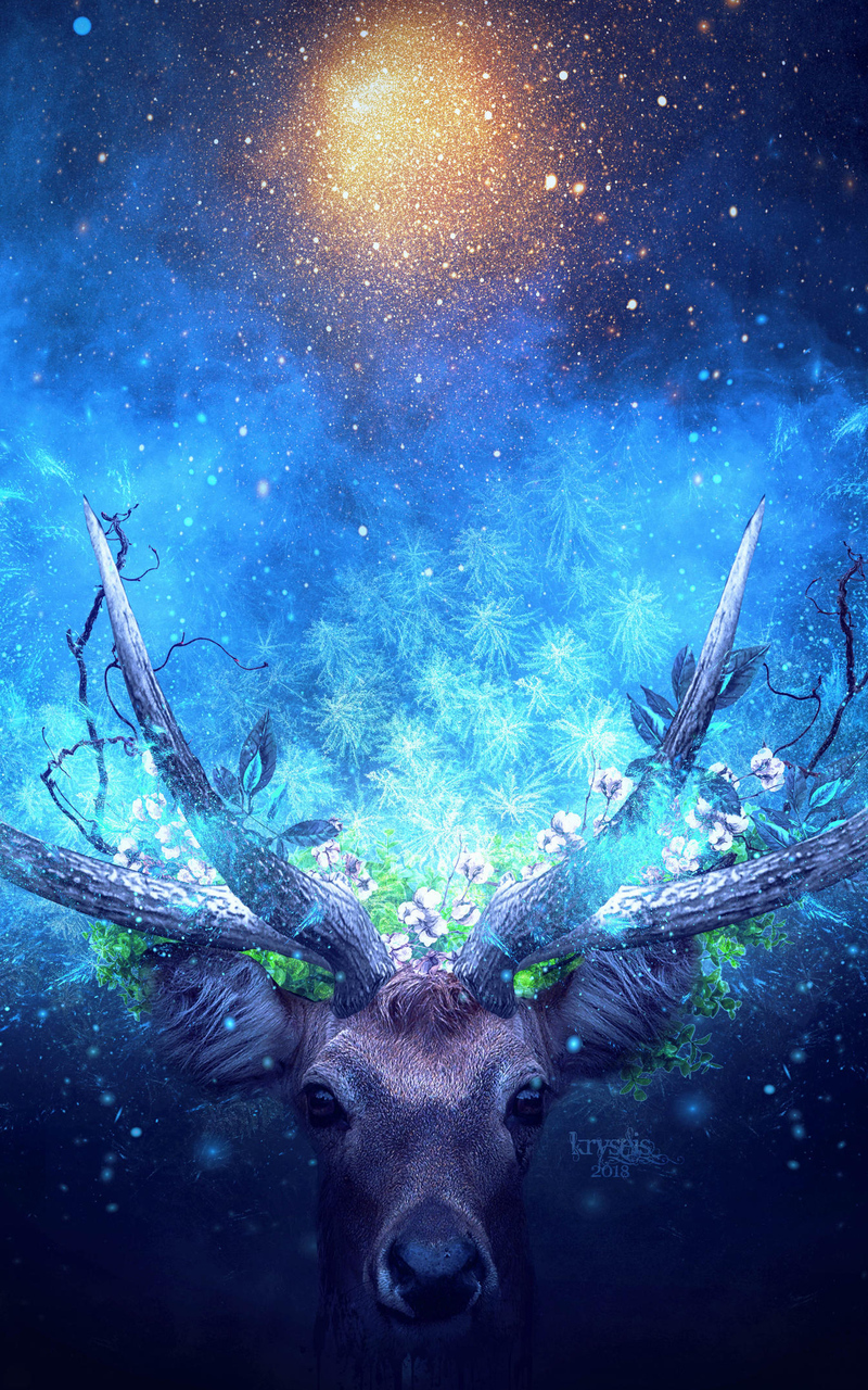 Galaxy Deer Wallpapers