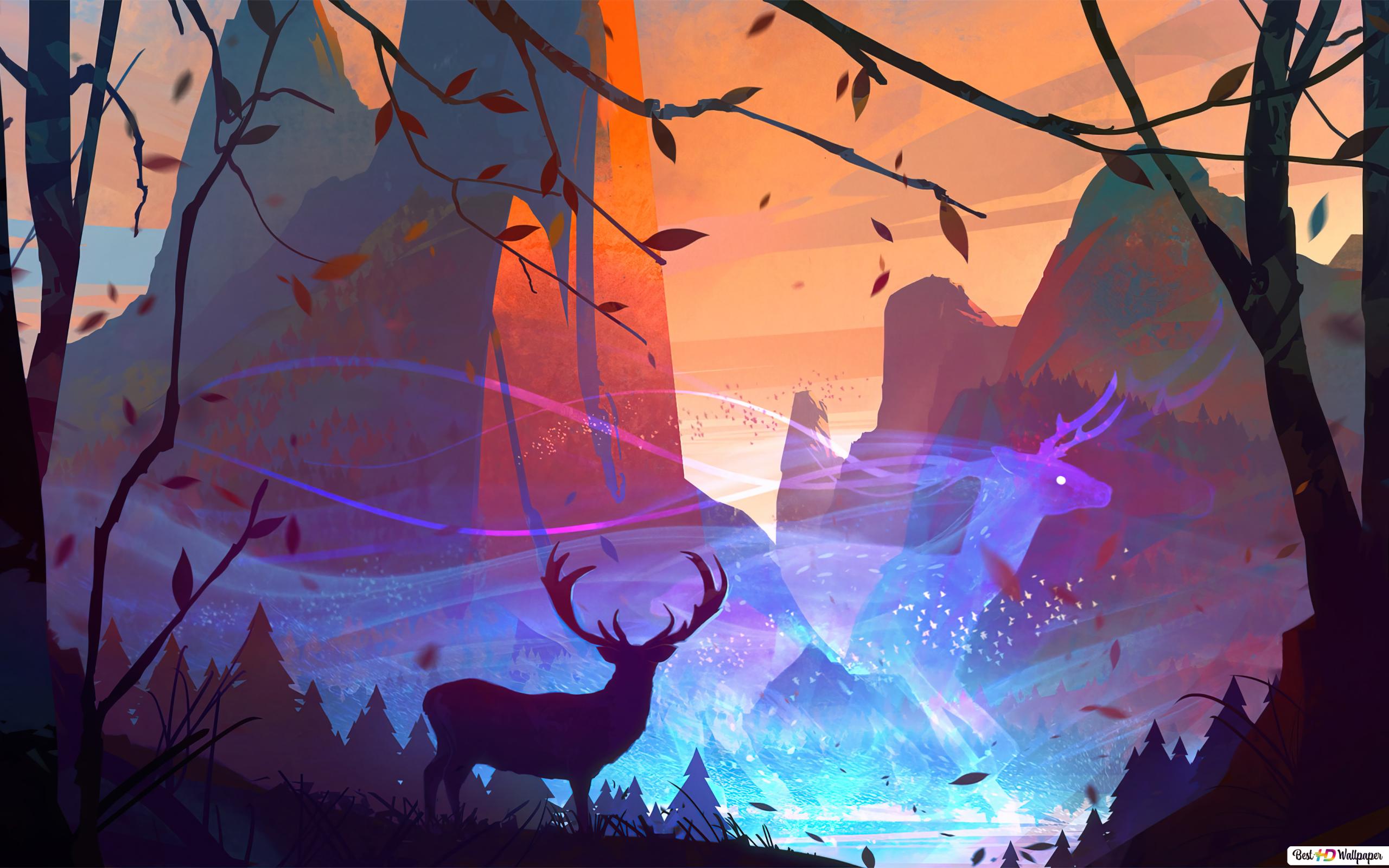 Galaxy Deer Wallpapers