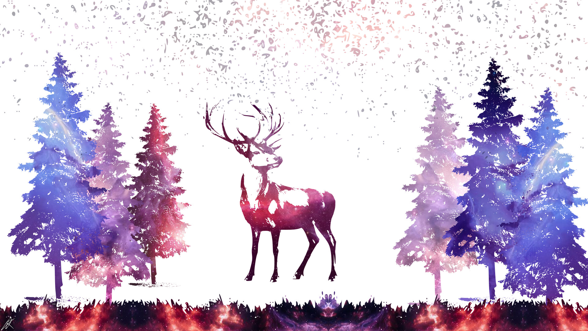 Galaxy Deer Wallpapers