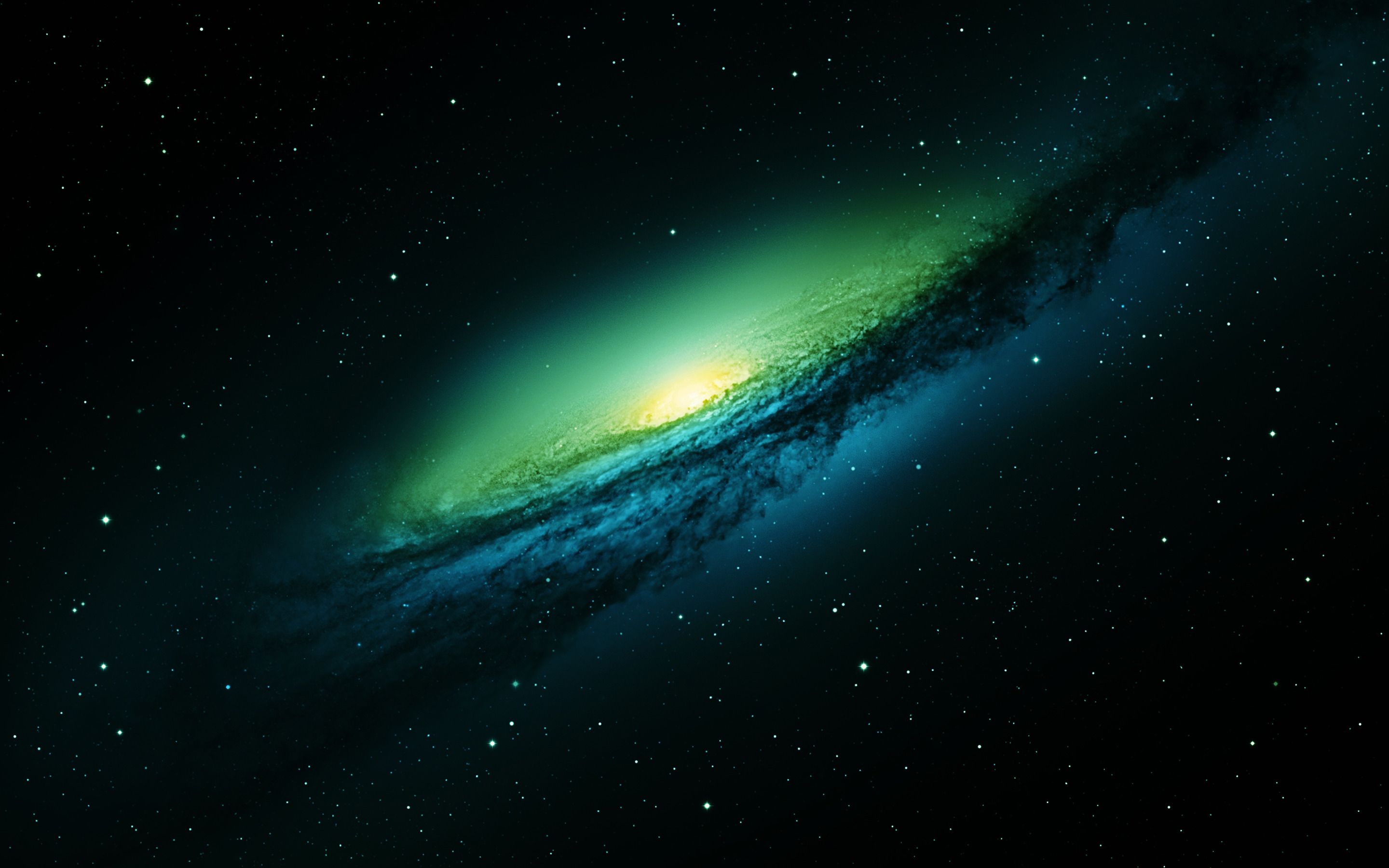 Galaxy Green Space Wallpapers