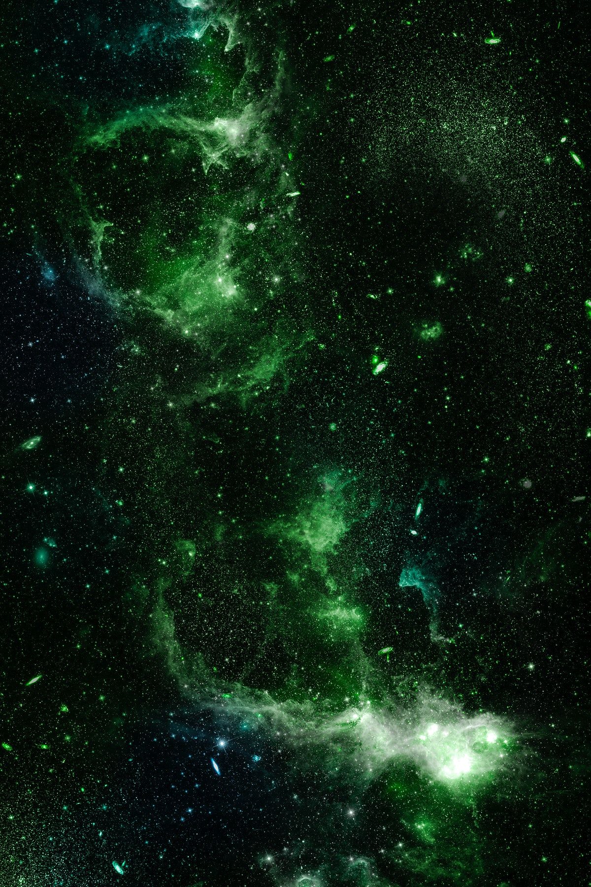 Galaxy Green Space Wallpapers