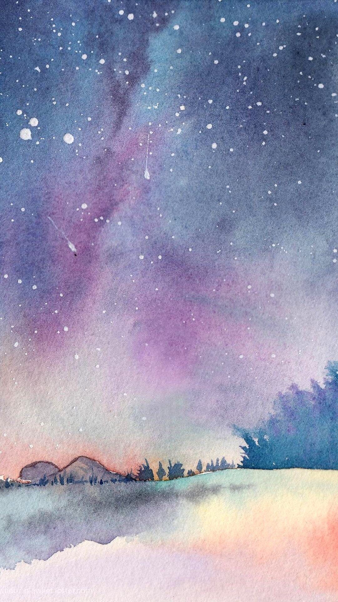 Galaxy Watercolor Wallpapers