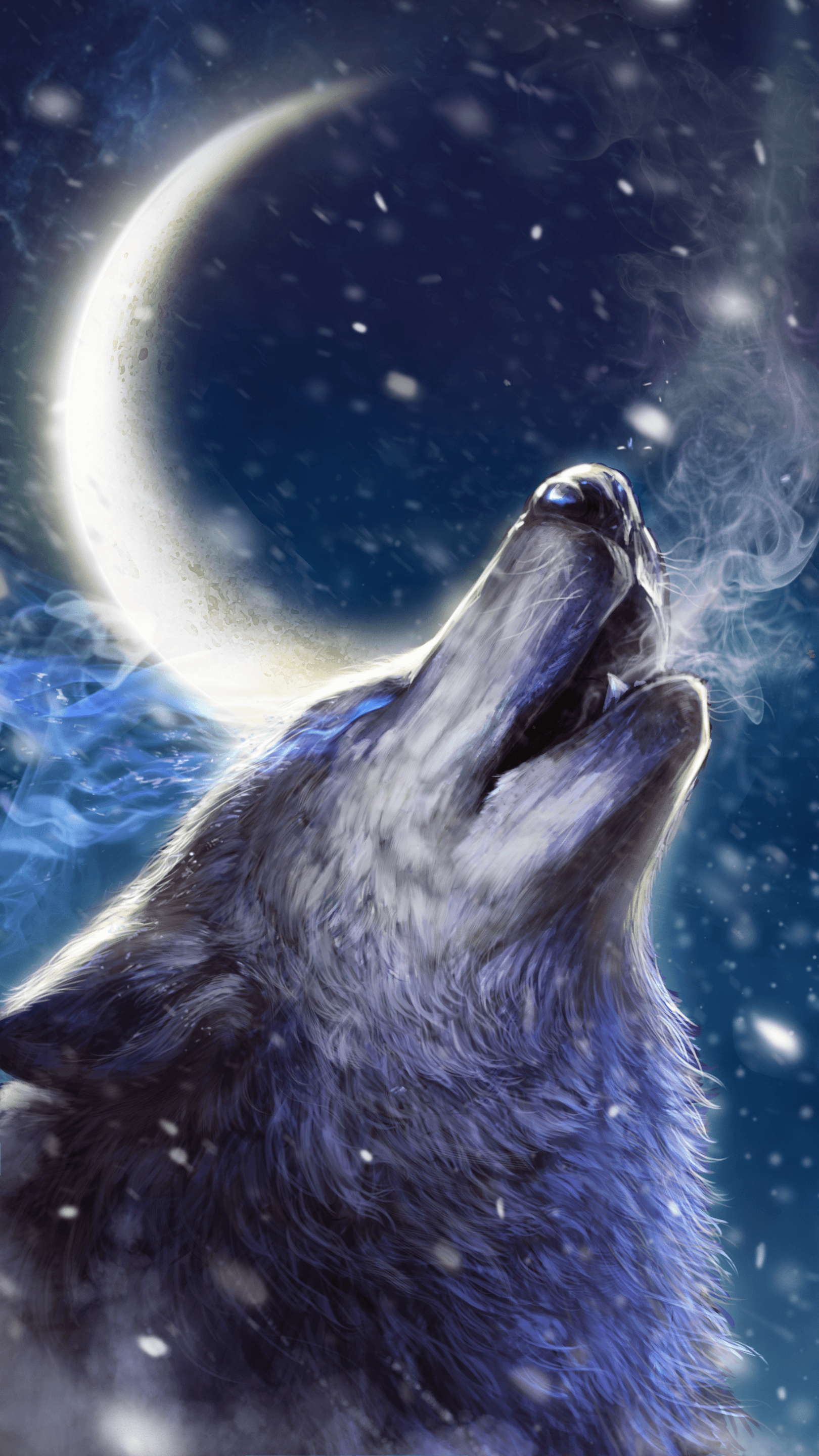 Galaxy Wolf Howling Wallpapers