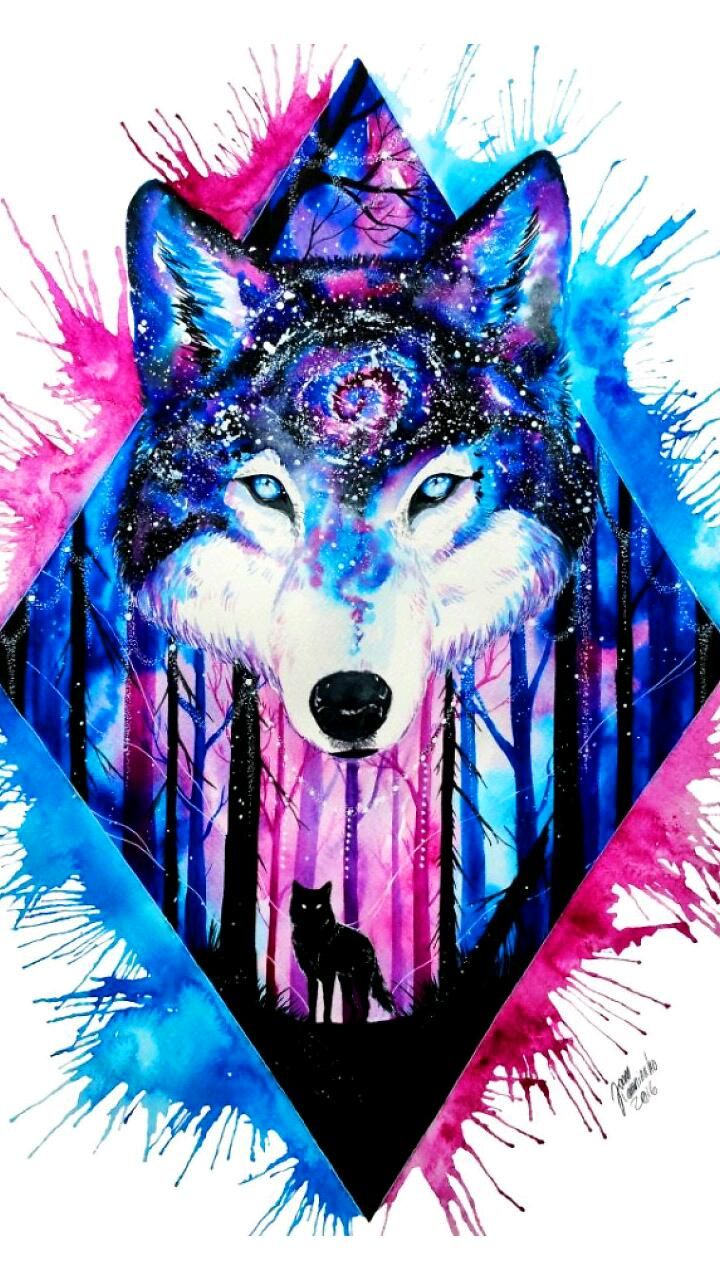 Galaxy Wolf Howling Wallpapers
