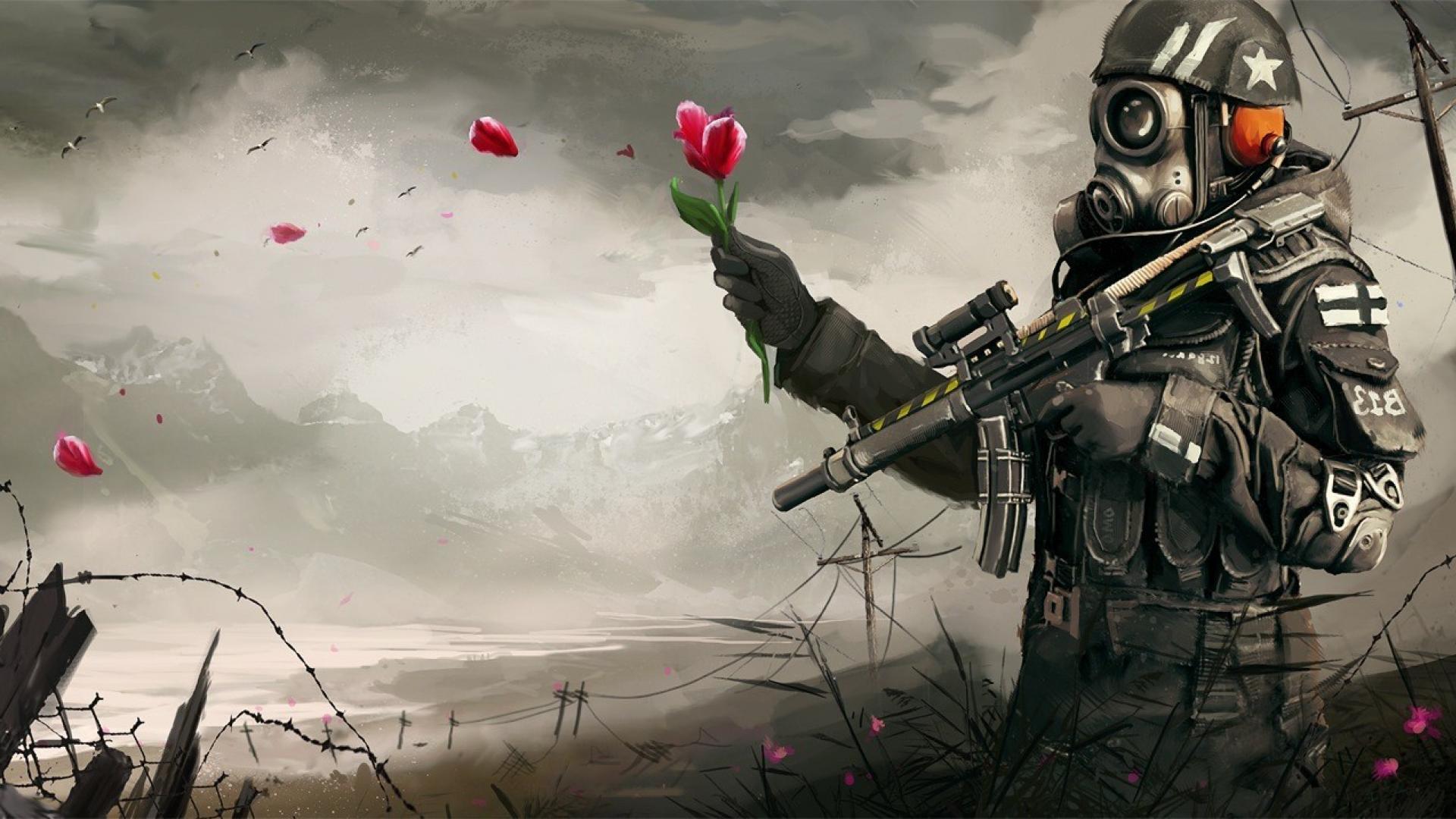 Gas Mask Soldier Wallpapers