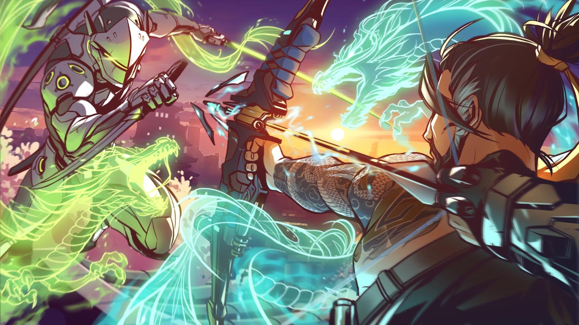 Genji Vs Hanzo Wallpapers