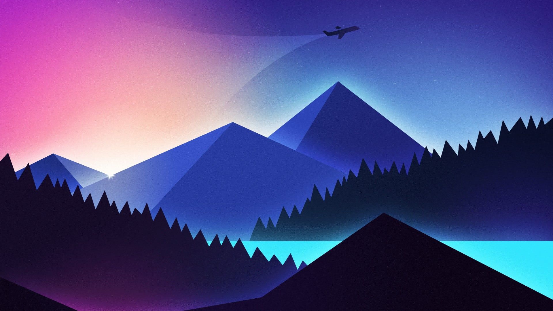 Geometric Mountain Wallpapers