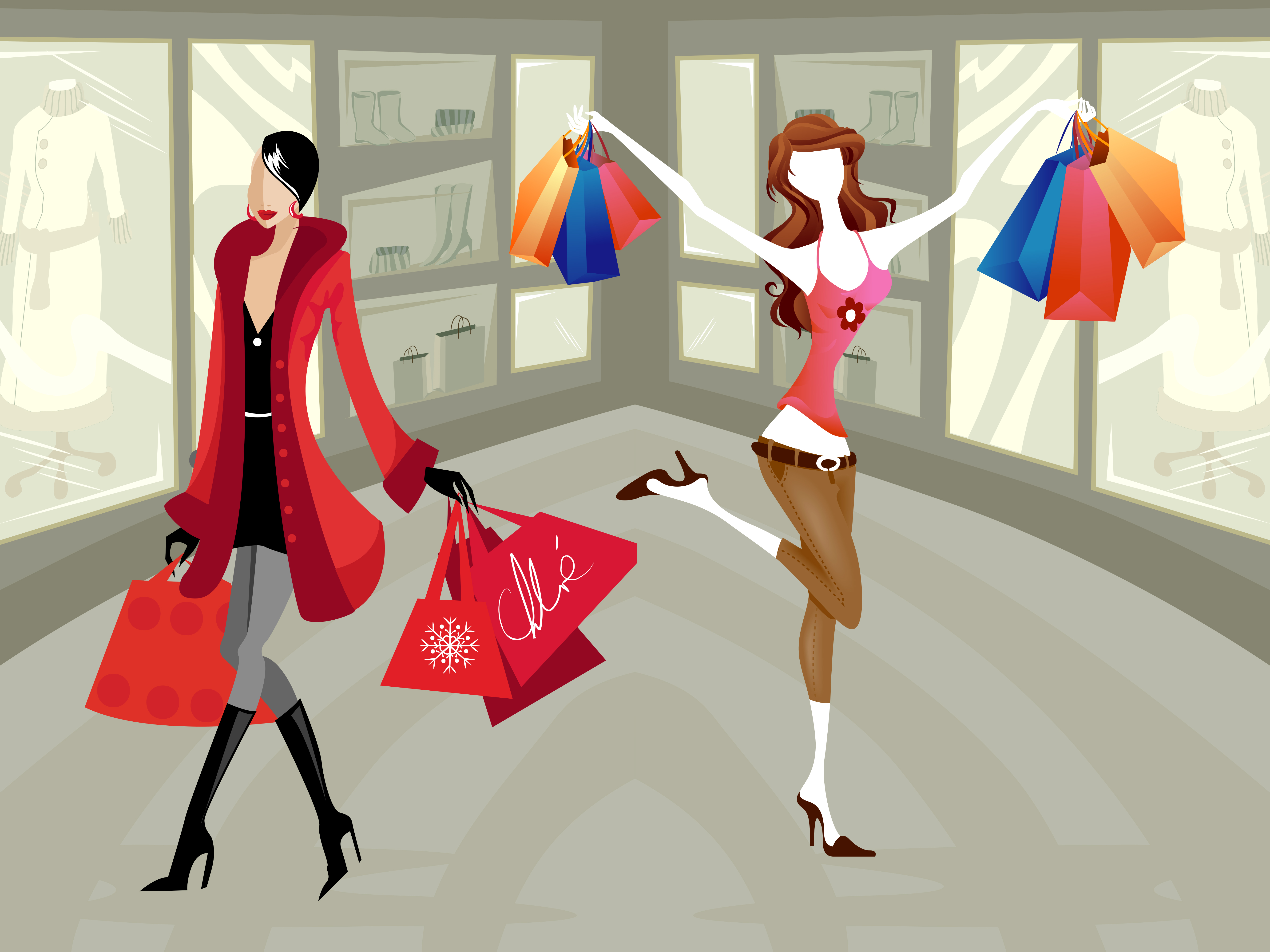 Girl Shopping Image Wallpapers